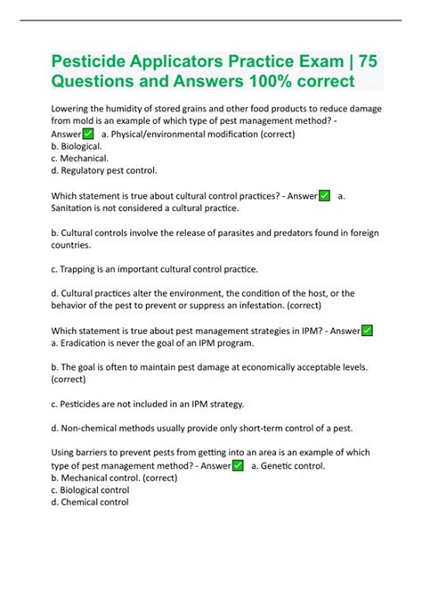 pesticide applicator online practice exam